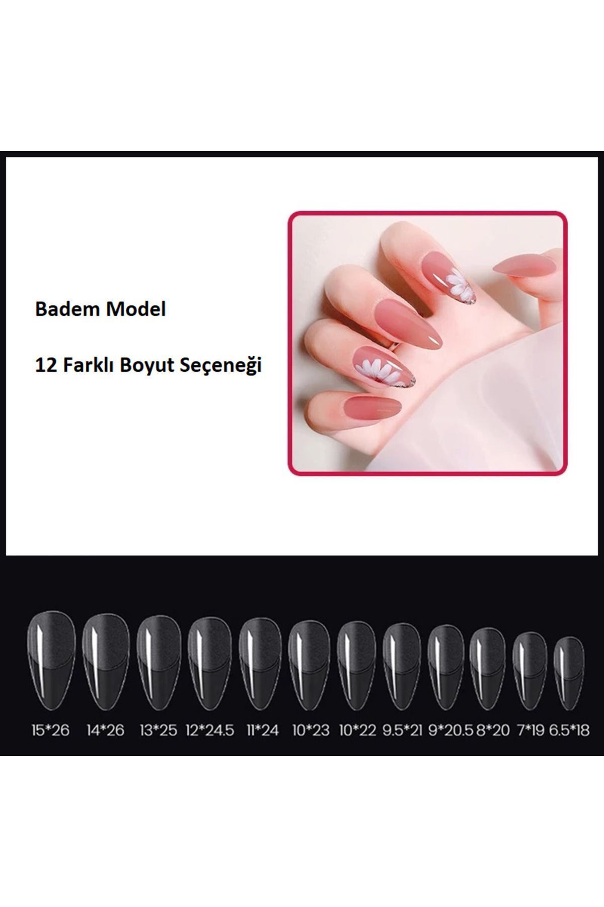 Nail%20Art%20Noktalı%20Pudra%20Badem%20Takma%20Tırnak