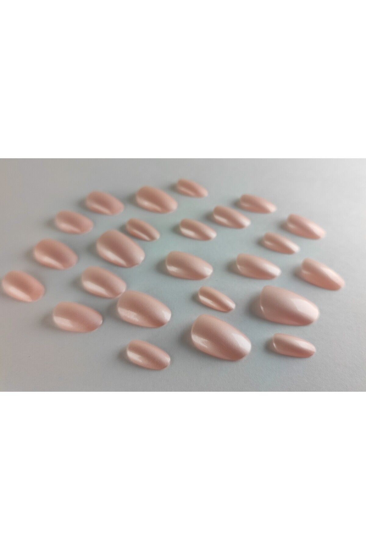 Pembe%20Sedef%20Oval%20Takma%20Tırnak%20Yapıştırıcı%20Set