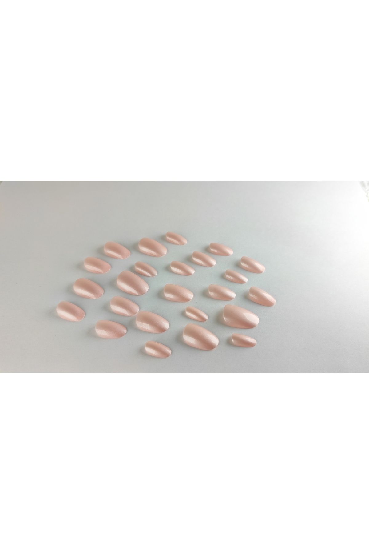 Pembe%20Sedef%20Oval%20Takma%20Tırnak%20Yapıştırıcı%20Set