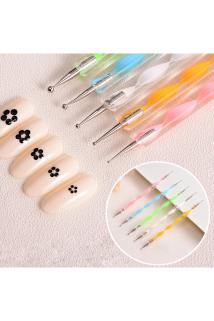 Nail Art Tırnak Süsleme Dot Kalem 5'li Set