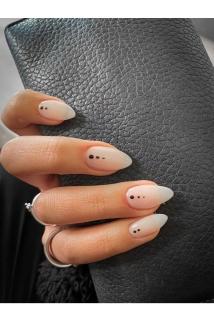 Protez Badem Model Noktalı Nail Art Takma Tırnak Seti